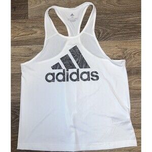 Adidas Climalite Sleeveless Shirt Women's White Tank Top Size M